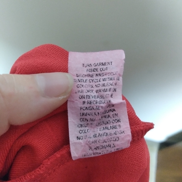 June & Hudson Red Asymmetric Wrap Front Bodycon Dress Size Large - Picture 8 of 8